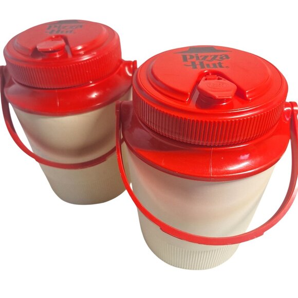 Gott Other - Pizza Hut Insulated Thermos Half Gallon Red Tan Cooler Handles 80s Lot